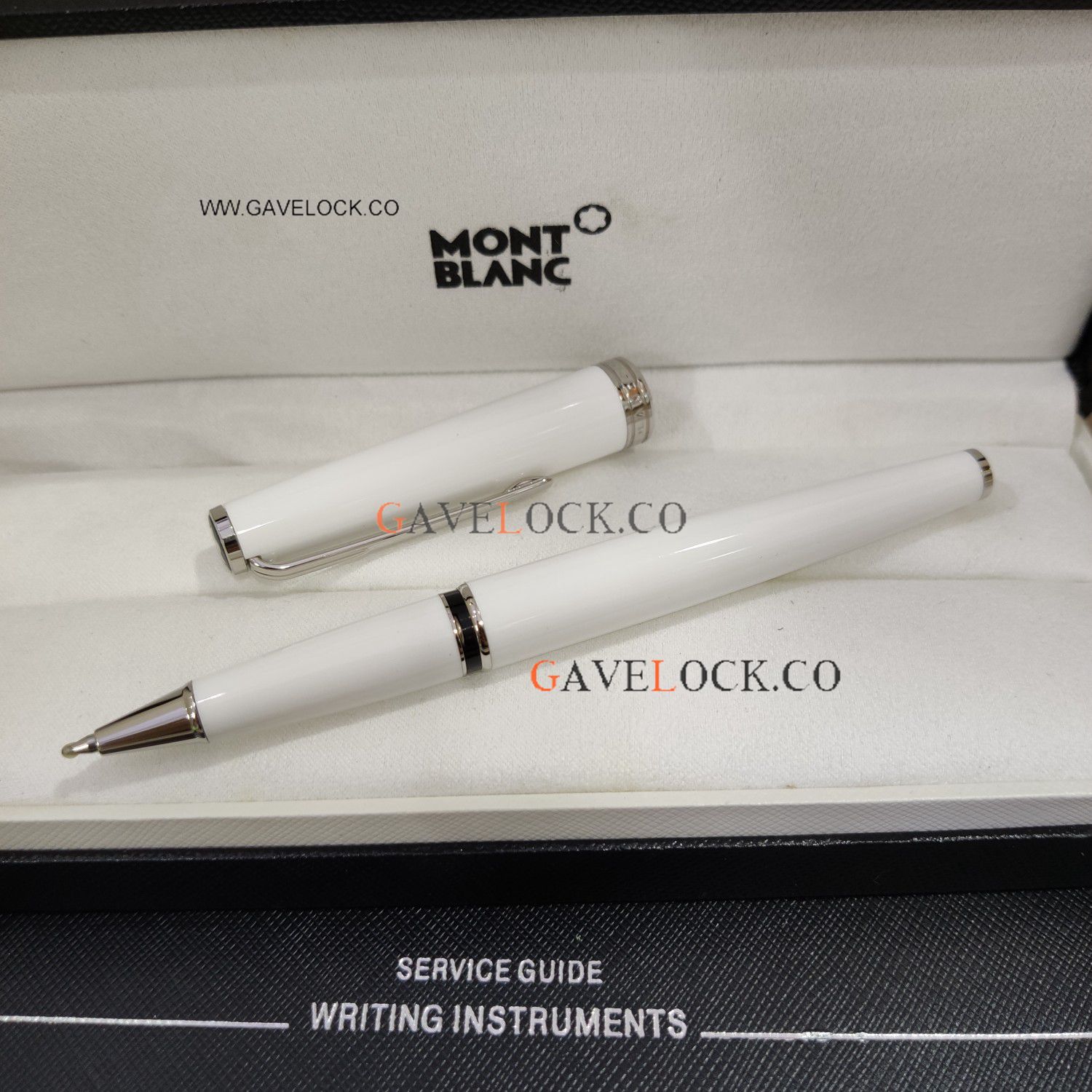 AAA Copy Montblanc PIX White & Silver Rollerball Pen